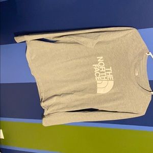 Gray north face long sleeve shirt